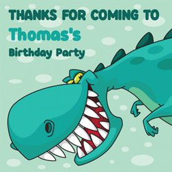 personalised dinosaur thank you cards