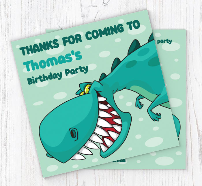 personalised dinosaur thank you cards