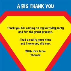 superman thank you cards