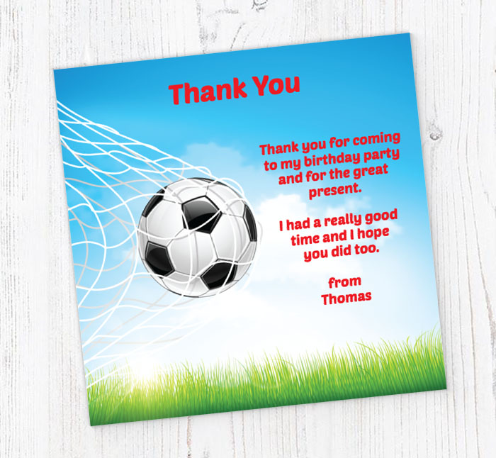 back of the net thank you cards