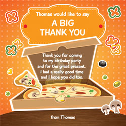 pizza night thank you cards
