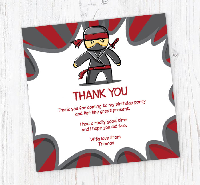 ninja-thank-you-cards-personalise-online-plus-free-envelopes-putty