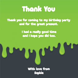 personalised slime thank you cards