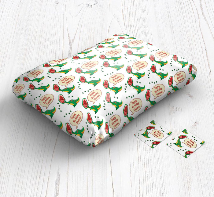 dinosaur roar wrapping paper