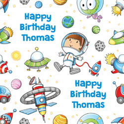 spaceman wrapping paper