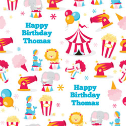 circus wrapping paper