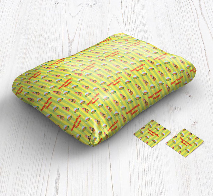 flying saucers wrapping paper