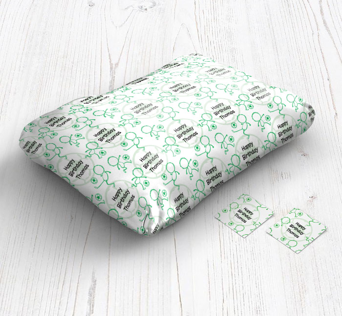 football players wrapping paper