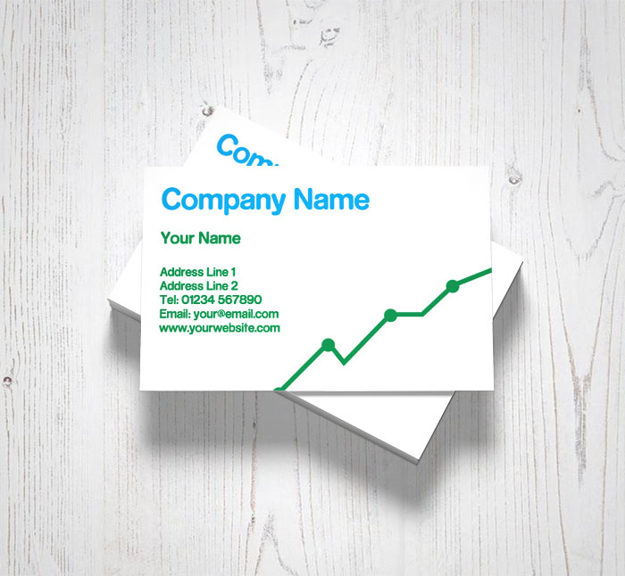 line graph business cards