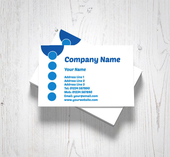 blue circles business cards