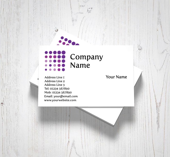 purple dots business cards
