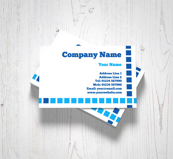 blue squares business cards