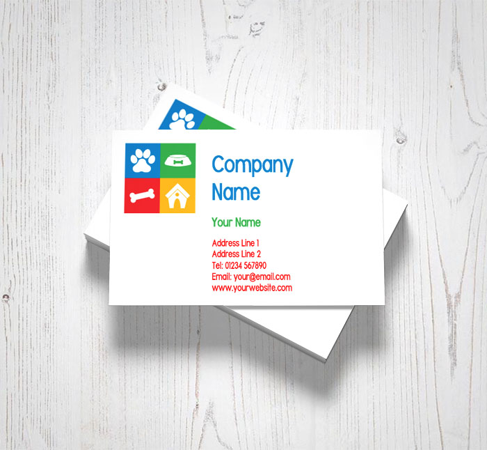 dog icons business cards