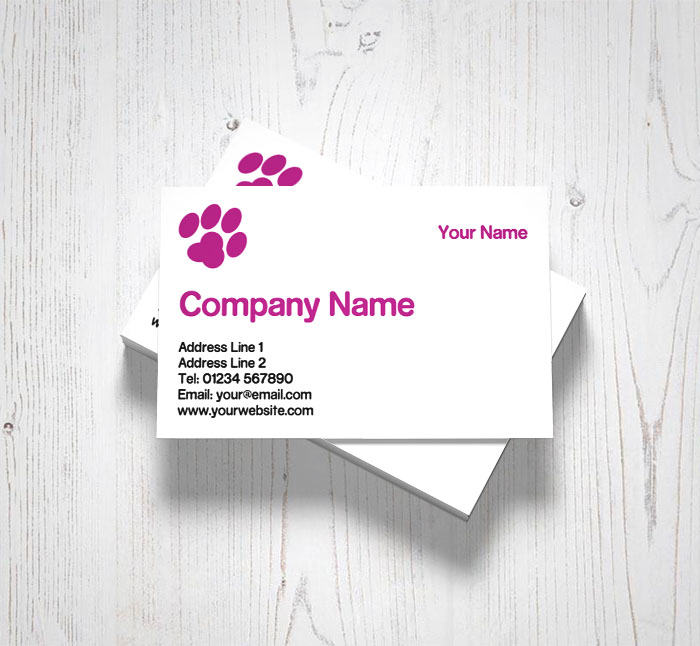 pink paw business cards