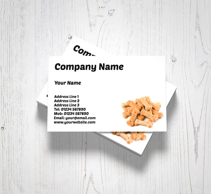 dog biscuits business cards