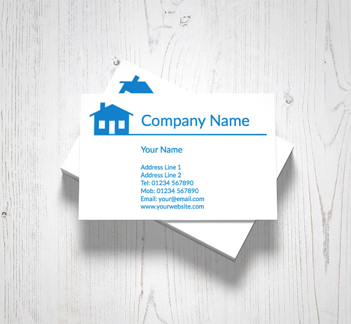 blue house business cards