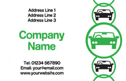 green car repair business cards