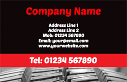 red and black tyre business cards