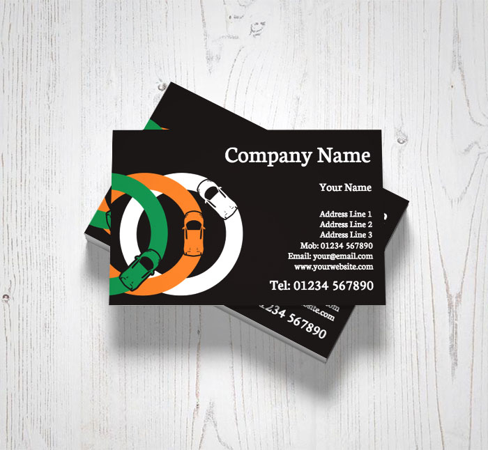 three cars business cards
