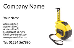 yellow tape measure business cards