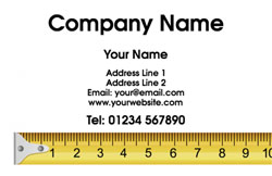 measuring tape business cards