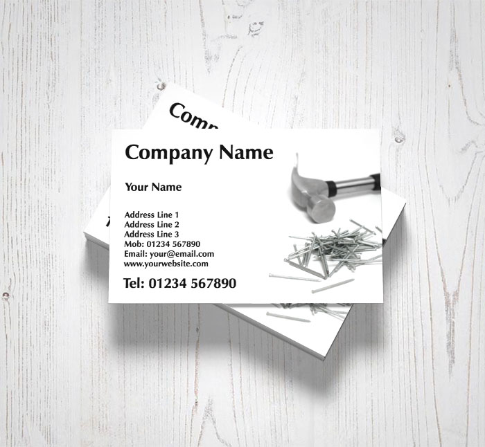 hammer and nails business cards
