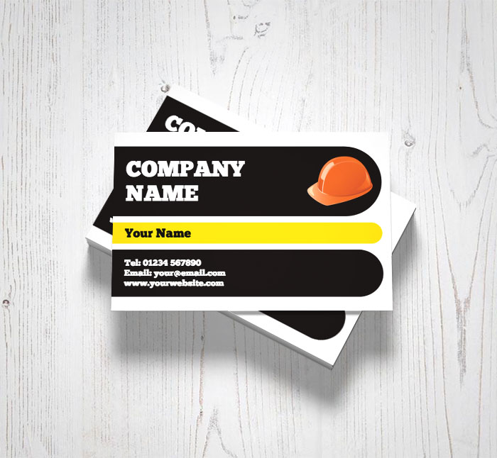 hard hat business cards