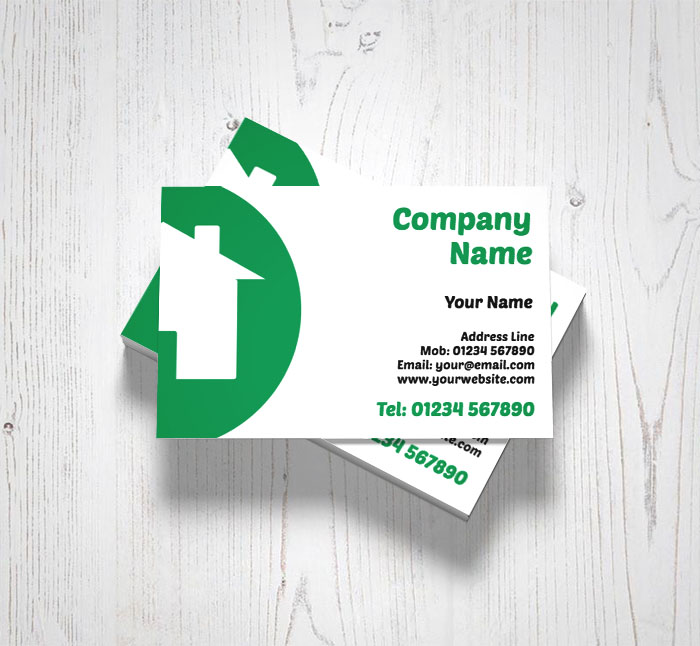 green circle business cards