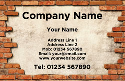 brick wall business cards