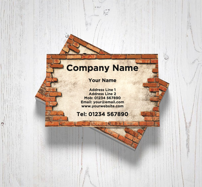 brick wall business cards