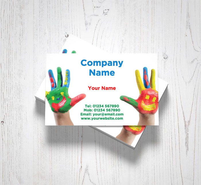 painted hands business cards