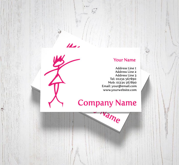 pink girl business cards