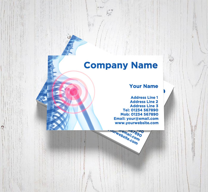 shoulder pain business cards