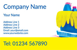 yellow cleaning gloves business cards