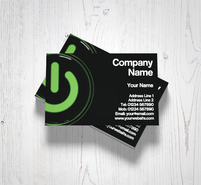 power button business cards