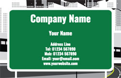 road sign business cards