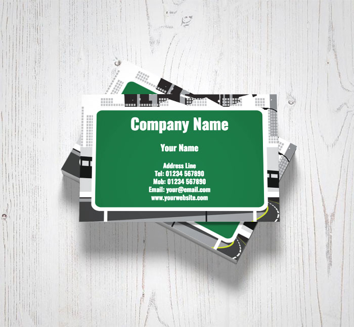 road sign business cards