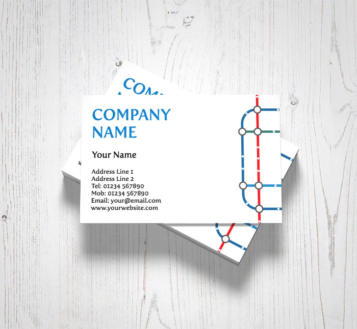 tube stop business cards