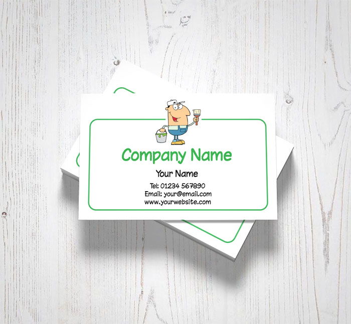 cartoon painter business cards