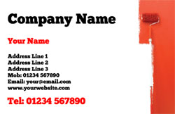 painting wall red business cards