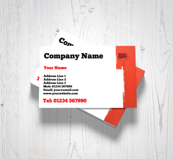painting wall red business cards