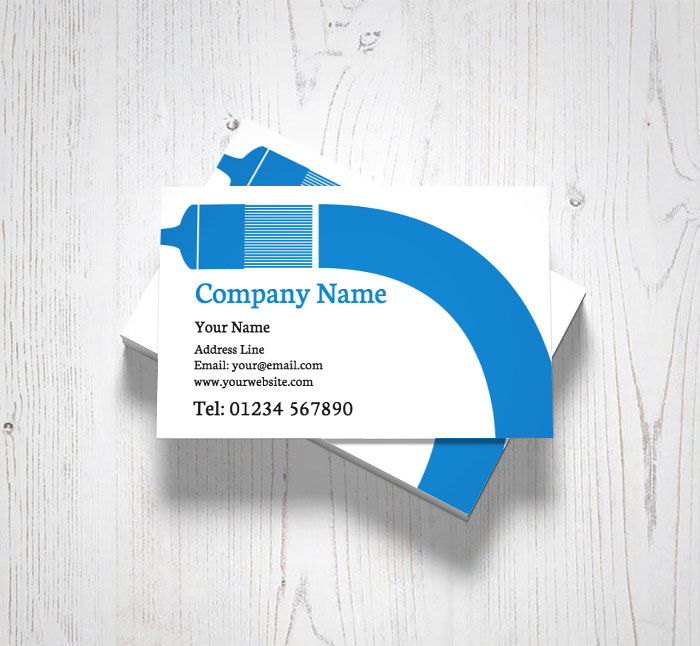 blue paintbrush business cards