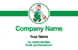 cartoon decorator business cards