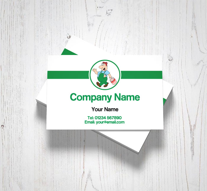 cartoon decorator business cards