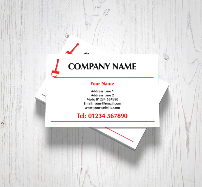 red paintbrush business cards