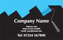 blue paint roller business cards