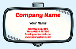 rear view mirror business cards