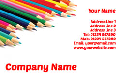 colouring pencils business cards