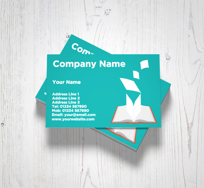 open book business cards