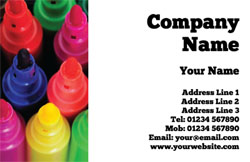 felt pens business cards